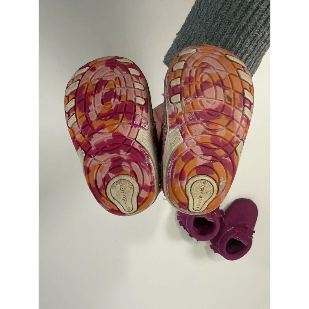 Freshly Picked Moccasins Stride Rite Shoes Girls 2 & 3.5M Leather